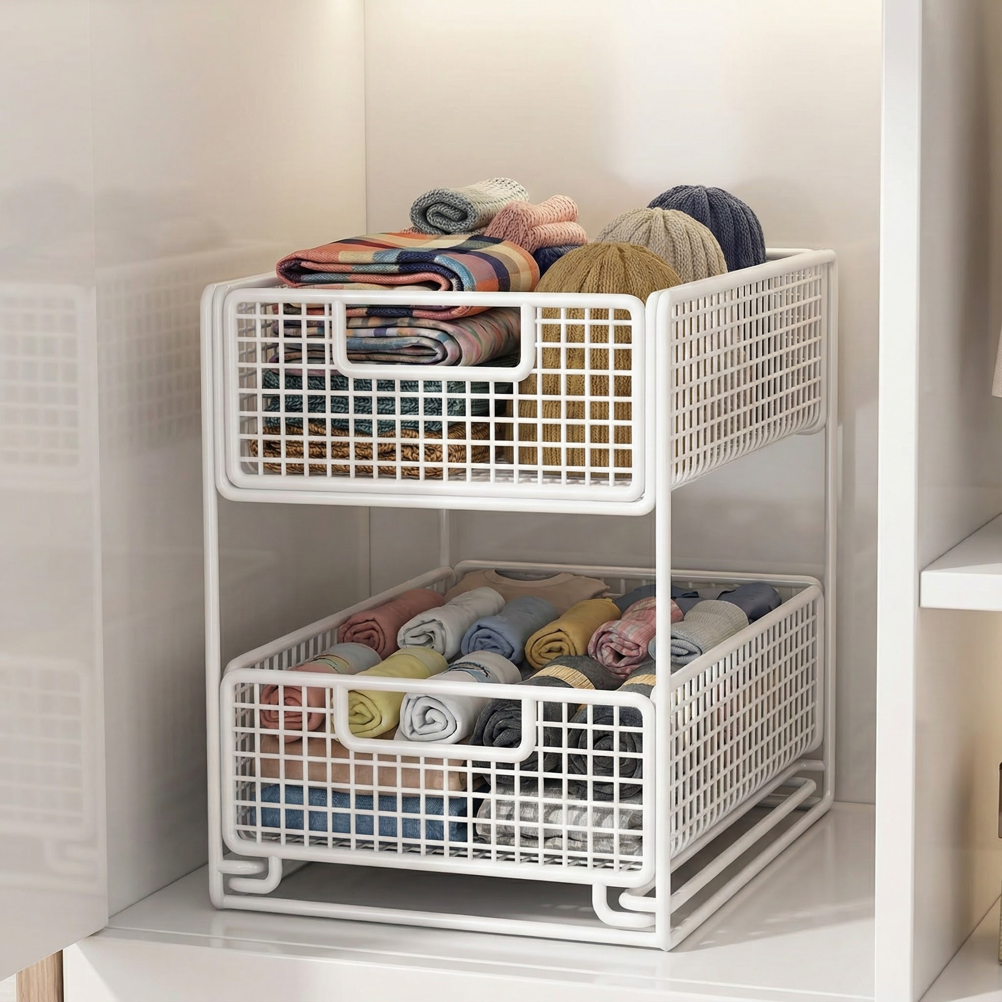 包包收纳分层架子隔板衣物置物架衣柜内存放盒挂架袋内衣放置储物