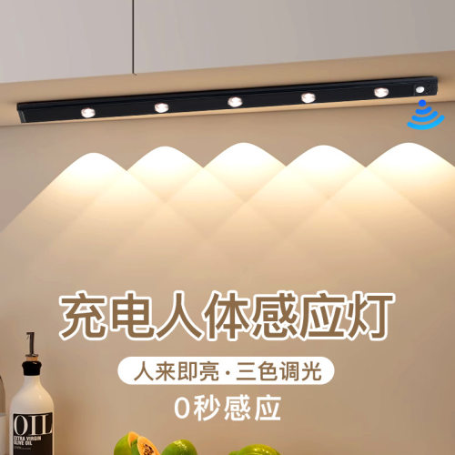 超薄智能led人体感应灯充电式