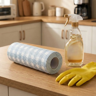 一次性厨房纸巾厨房抹布干湿两用懒人抹布加厚超大卷去油污百洁布