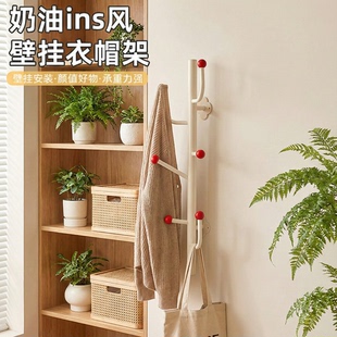 挂衣钩壁挂衣帽架免打孔门后挂钩置物架强力承重免钉痕衣帽收纳