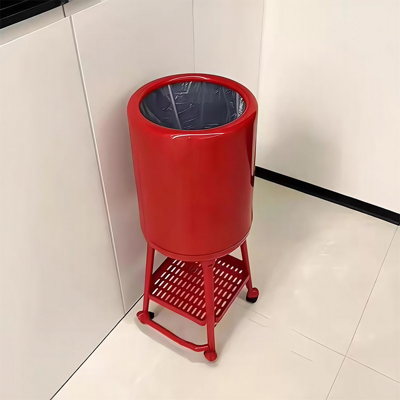 厨房专用垃圾桶家用高颜值带盖按压式带轮可移动大容量高脚免弯腰