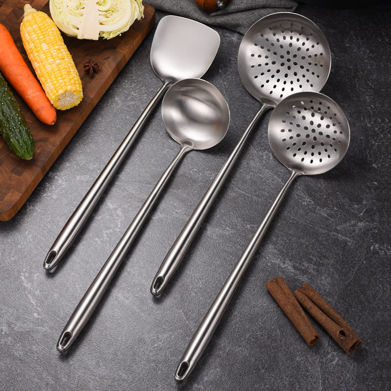不锈钢锅铲家用厨房用炒菜铲子厨具长柄炒勺铁菜铲鱼铲汤勺加长,厨房/烹饪用具,全套勺铲,淘宝优惠券,粉丝福利购,淘宝优惠卷