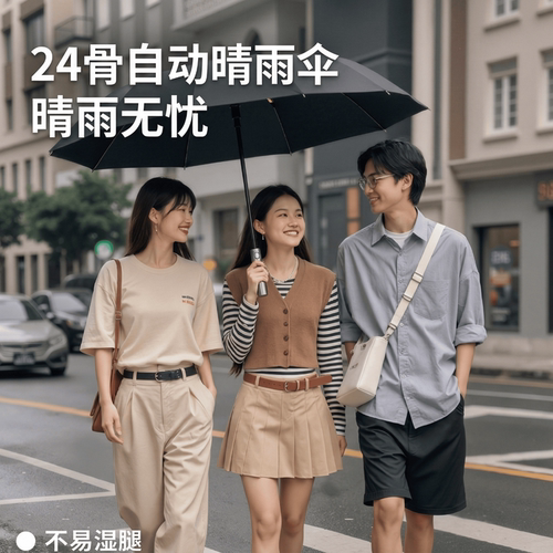 骨自动大号雨伞晴雨两用折叠