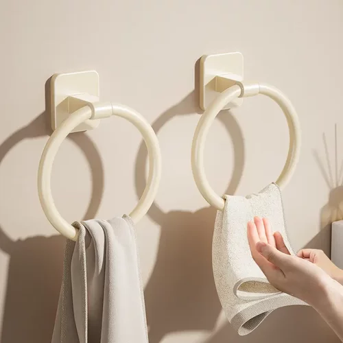 壁挂毛巾环浴室墙上毛巾抹布挂