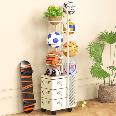 篮球收纳架落地置物架家用客厅