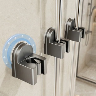 吸盘拖把架拖把壁挂夹扫把挂钩免打孔卫生间浴室门后收纳架子家用