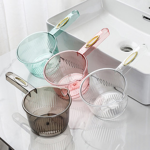 厨房水瓢家用舀水勺高颜值塑料水漂透明加厚大加深洗澡长柄水舀子