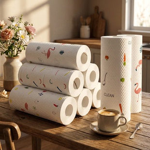 一次性超大卷干湿两用洗碗布加厚洗碗巾家用厨房纸去油污懒人抹布