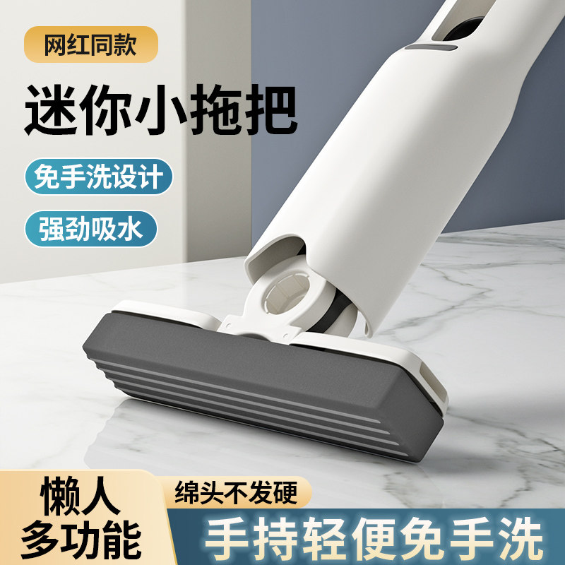 多功能懒人迷你小拖把持免手洗
