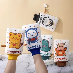 卡通澡巾细砂女士家庭用搓背手套搓泥搓灰沐浴用品搓澡手套洗澡巾