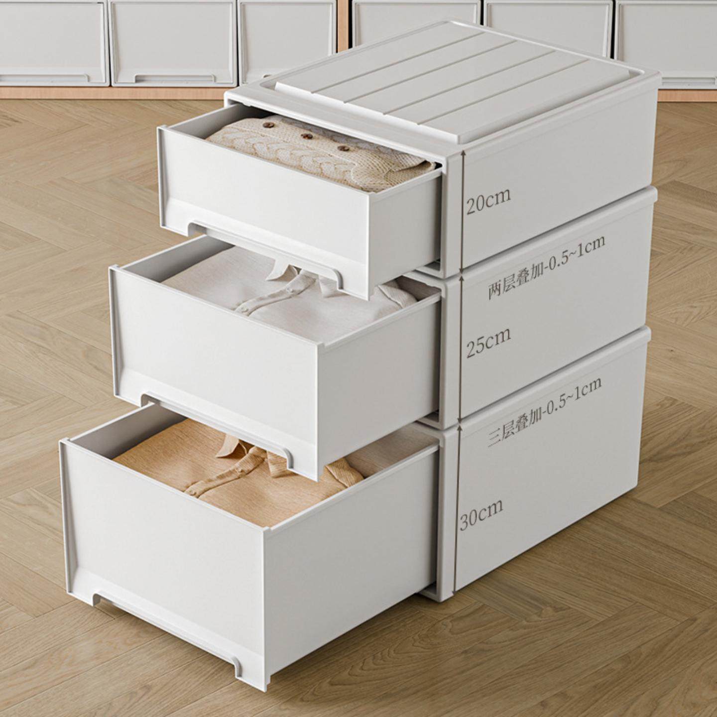 【直播专享】三个装加厚抽屉式收纳箱收纳盒家用衣柜衣服收纳柜子,收纳整理,其他收纳盒,淘宝优惠券,粉丝福利购,淘宝优惠卷