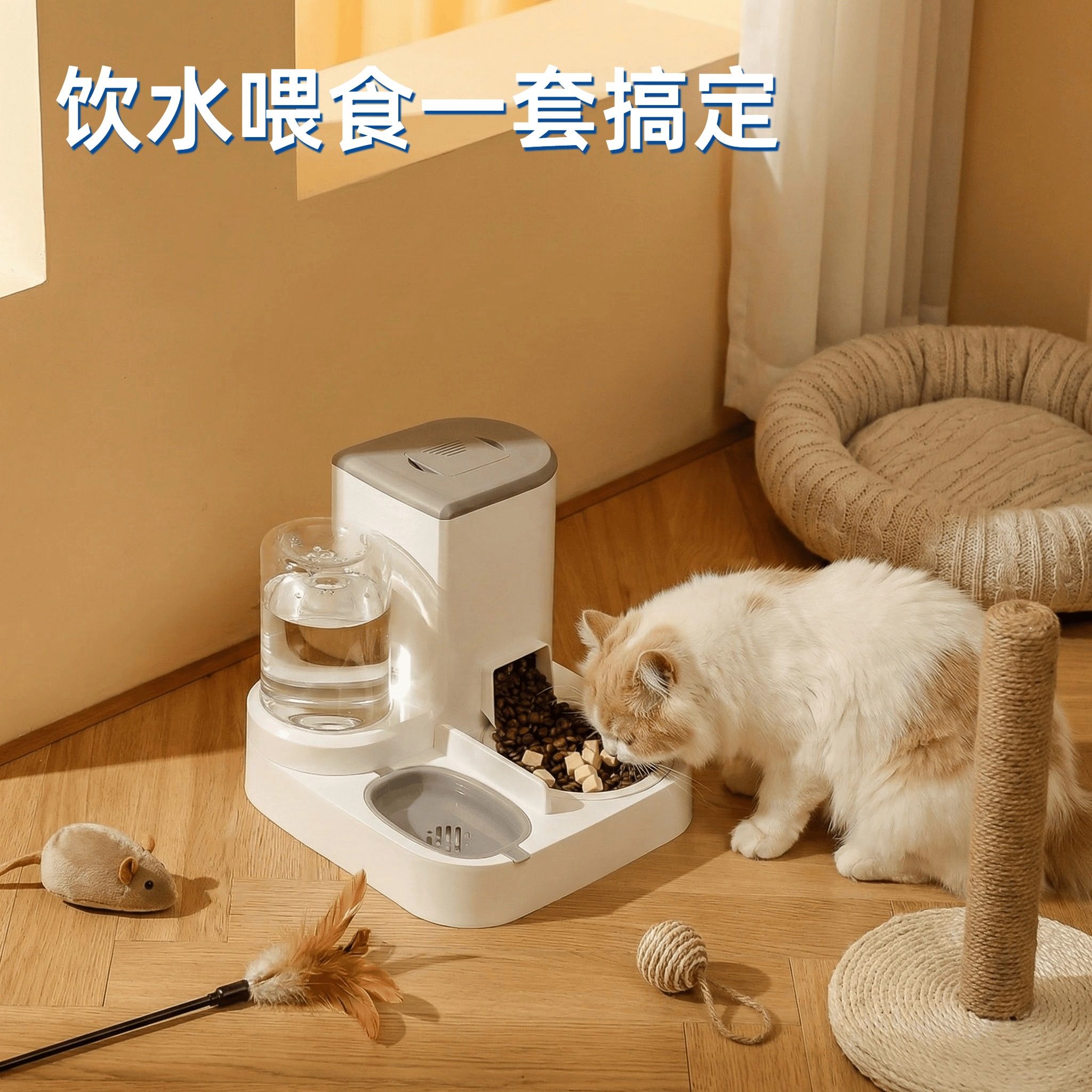 新款自动猫咪喂食喂水器狗碗猫盆二合一饮水机猫碗宠物碗喂食器,宠物/宠物食品及用品,饮水器/水壶/水头,淘宝优惠券,粉丝福利购,淘宝优惠卷