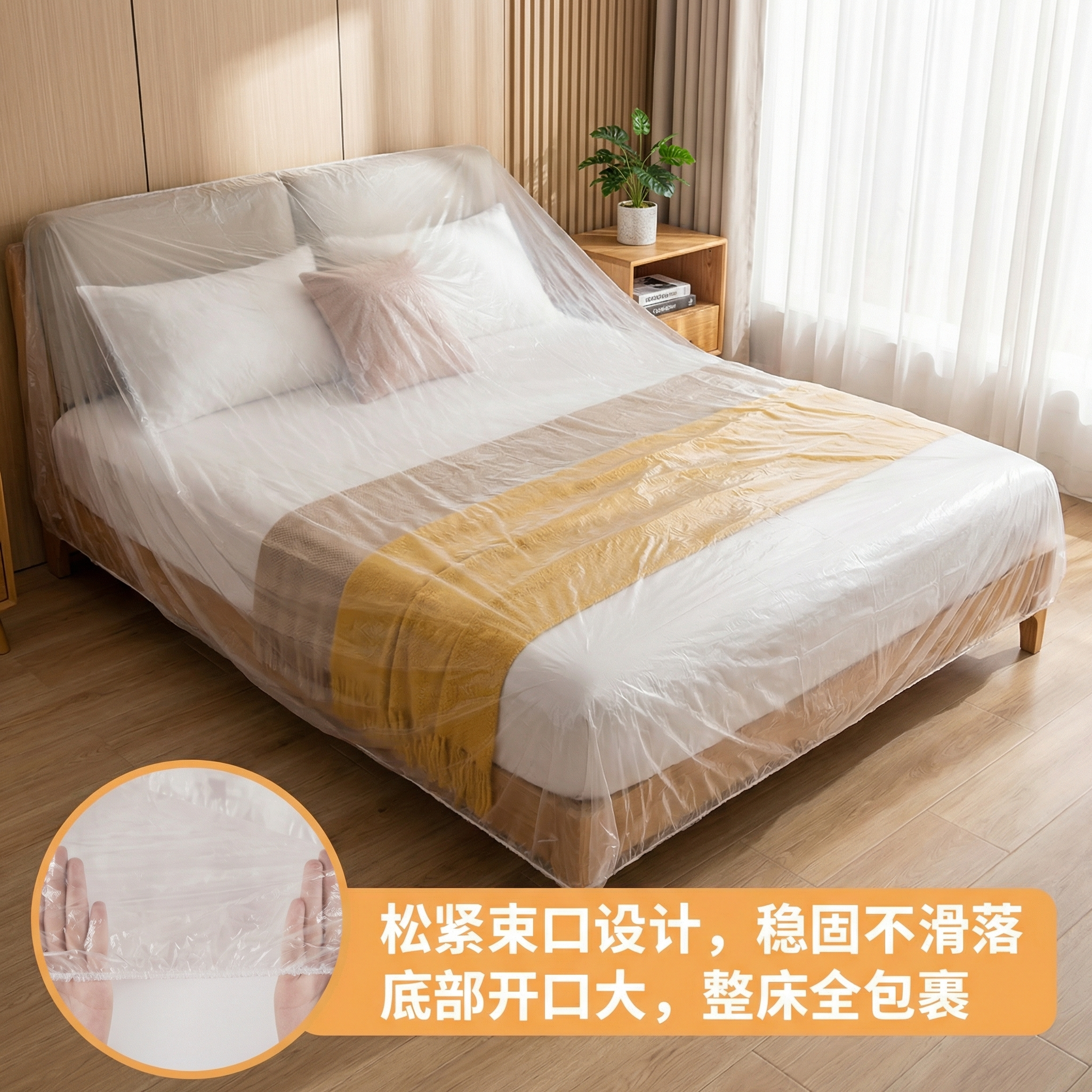 一次性防尘罩全包沙发松紧束口床罩防尘塑料膜家用家具保护罩耐磨,居家布艺,万能盖巾,淘宝优惠券,粉丝福利购,淘宝优惠卷