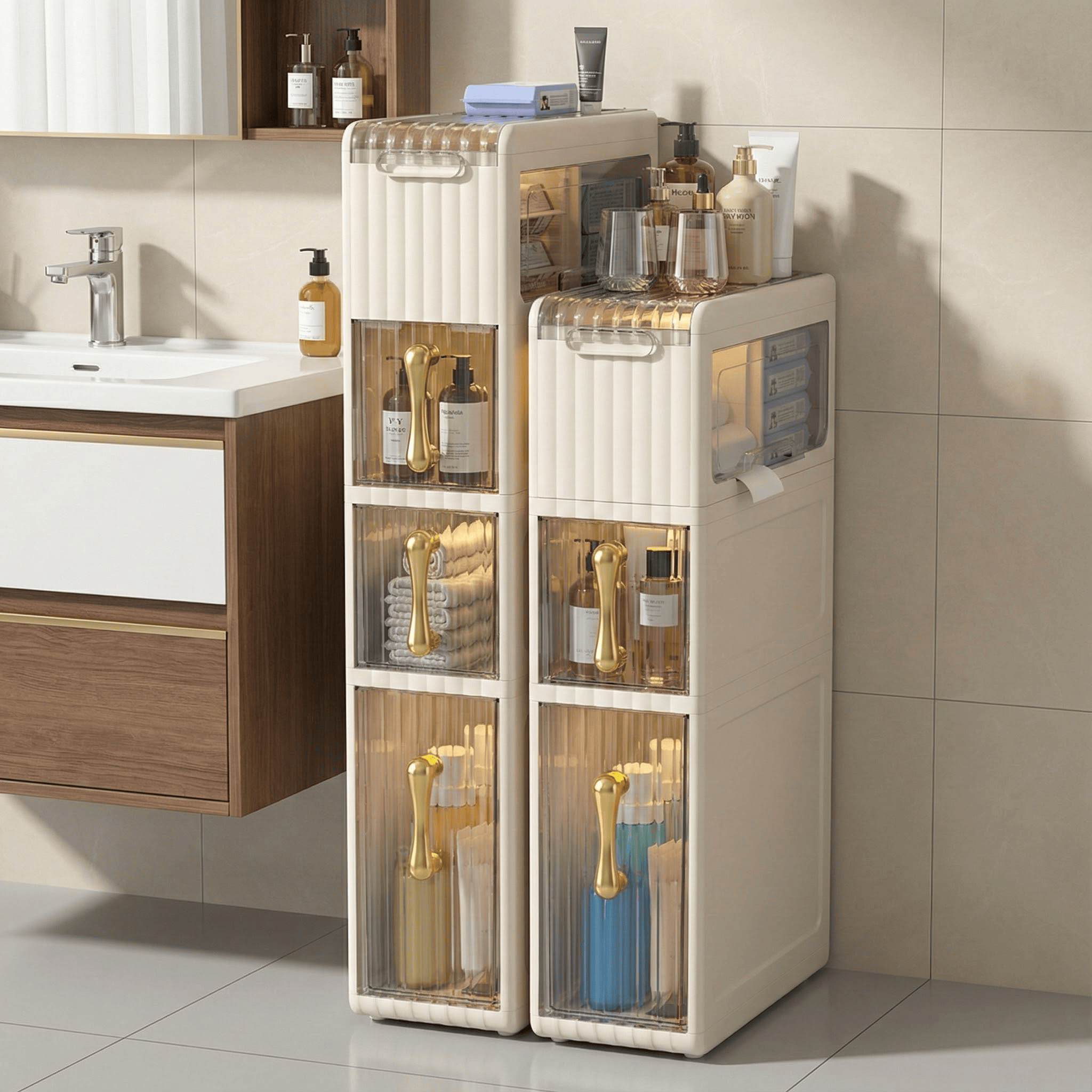 收纳柜大容量浴室缝隙置物架厕洗手间窄缝储物柜落地式收纳柜家用,收纳整理,缝隙柜,淘宝优惠券,粉丝福利购,淘宝优惠卷