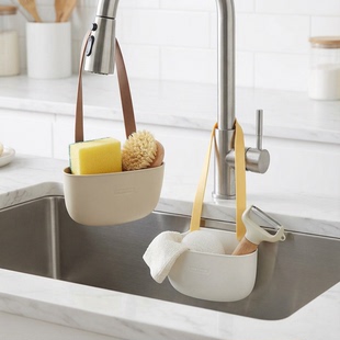 水槽沥水篮挂袋厨房单双层水池免打孔挂篮洗碗海绵水龙头置物架子