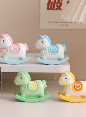 马年吉祥物公仔文创摇摇木马小