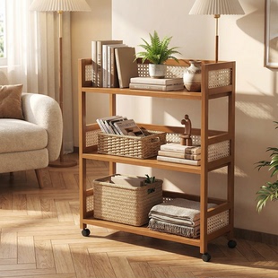 厨房置物架落地多层果蔬菜架靠墙夹缝收纳台面可移动火锅架储物架