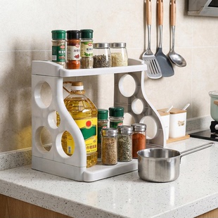 家用落地多层刀架厨房卫生间置物架子调料架油盐酱醋调味品收纳架