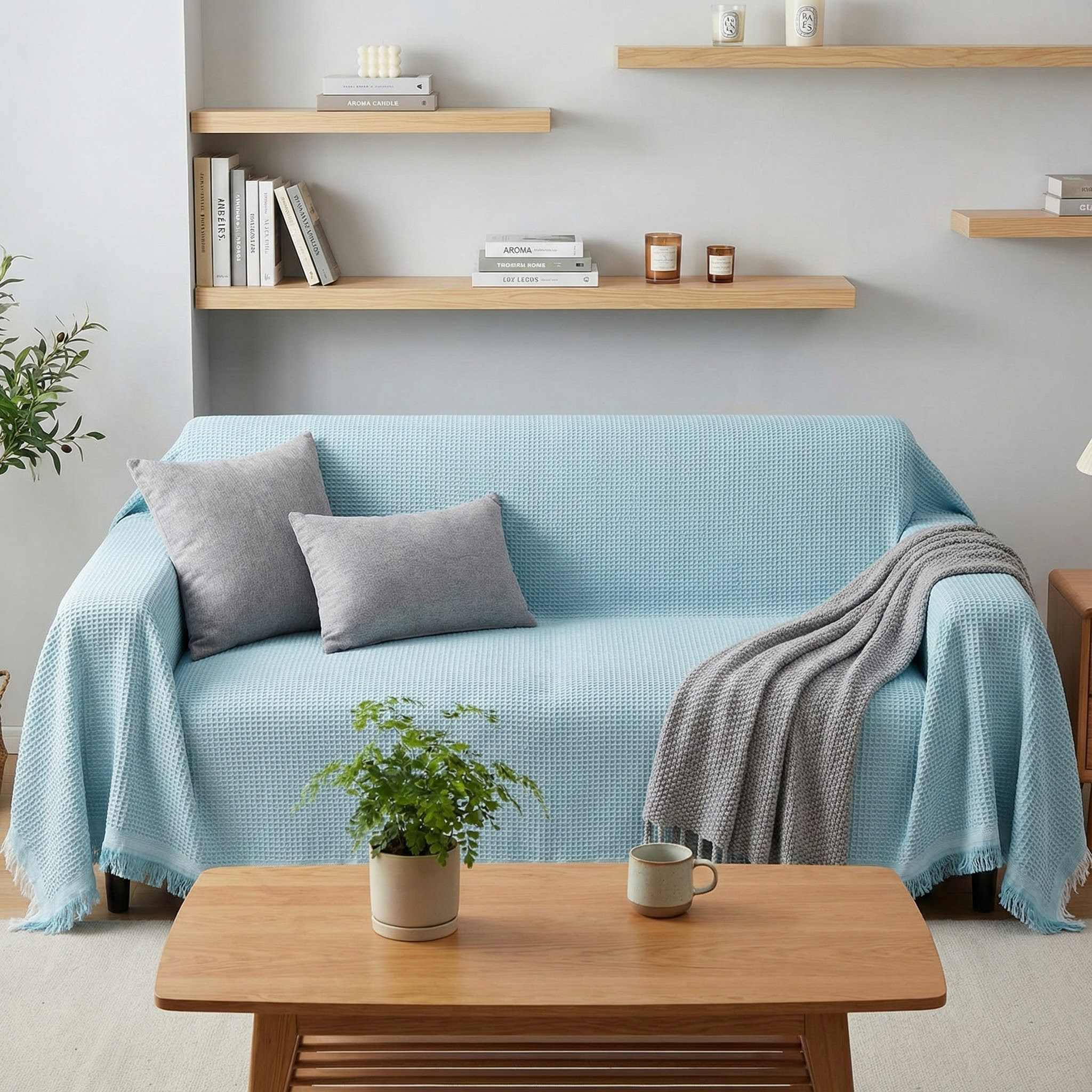 简约风沙发盖布简约纯色沙发套罩全包一片式沙发巾四季沙发垫家用,居家布艺,沙发套,淘宝优惠券,粉丝福利购,淘宝优惠卷