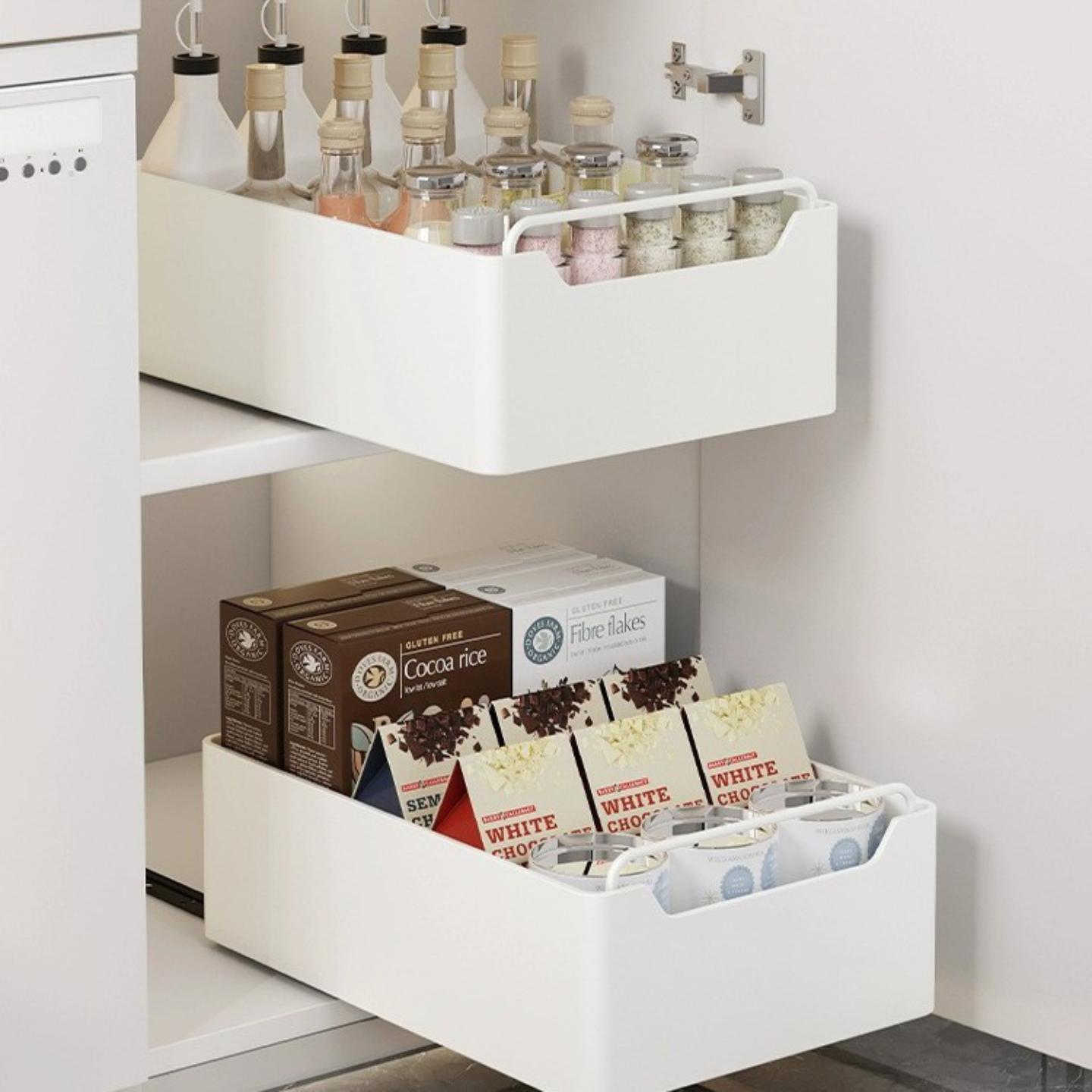 厨房抽拉式置物架橱柜内抽屉式