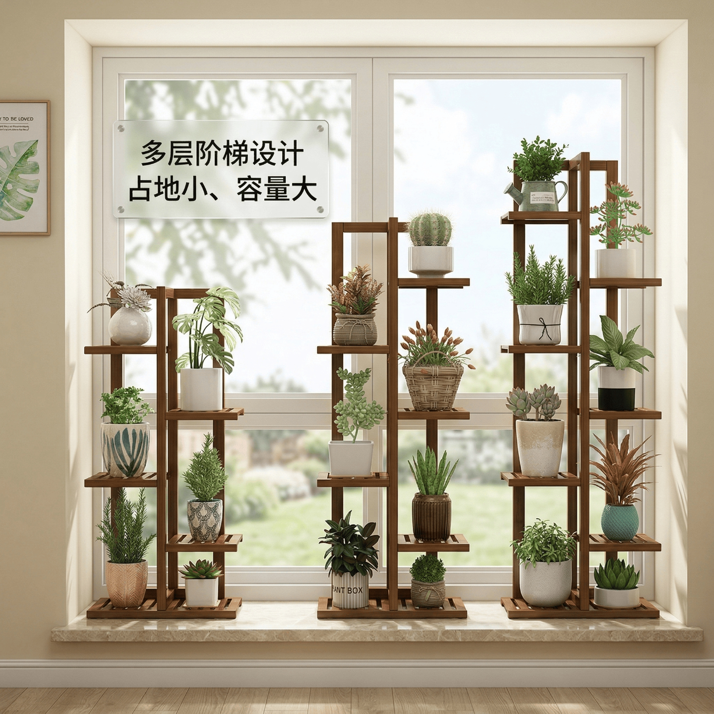 多层花架绿植花盆架多肉盆栽架家用客厅田园置物收纳架摆件展示架