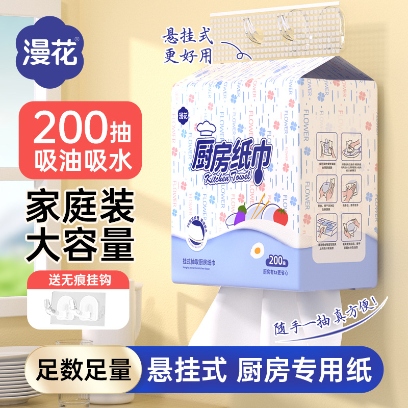 厨房悬挂式纸巾提整箱家用懒人