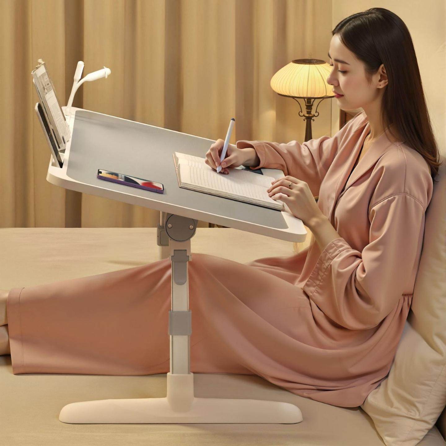 卧室飘窗倾斜升降桌多功能家用书桌学生宿舍学习桌床上办公小桌子