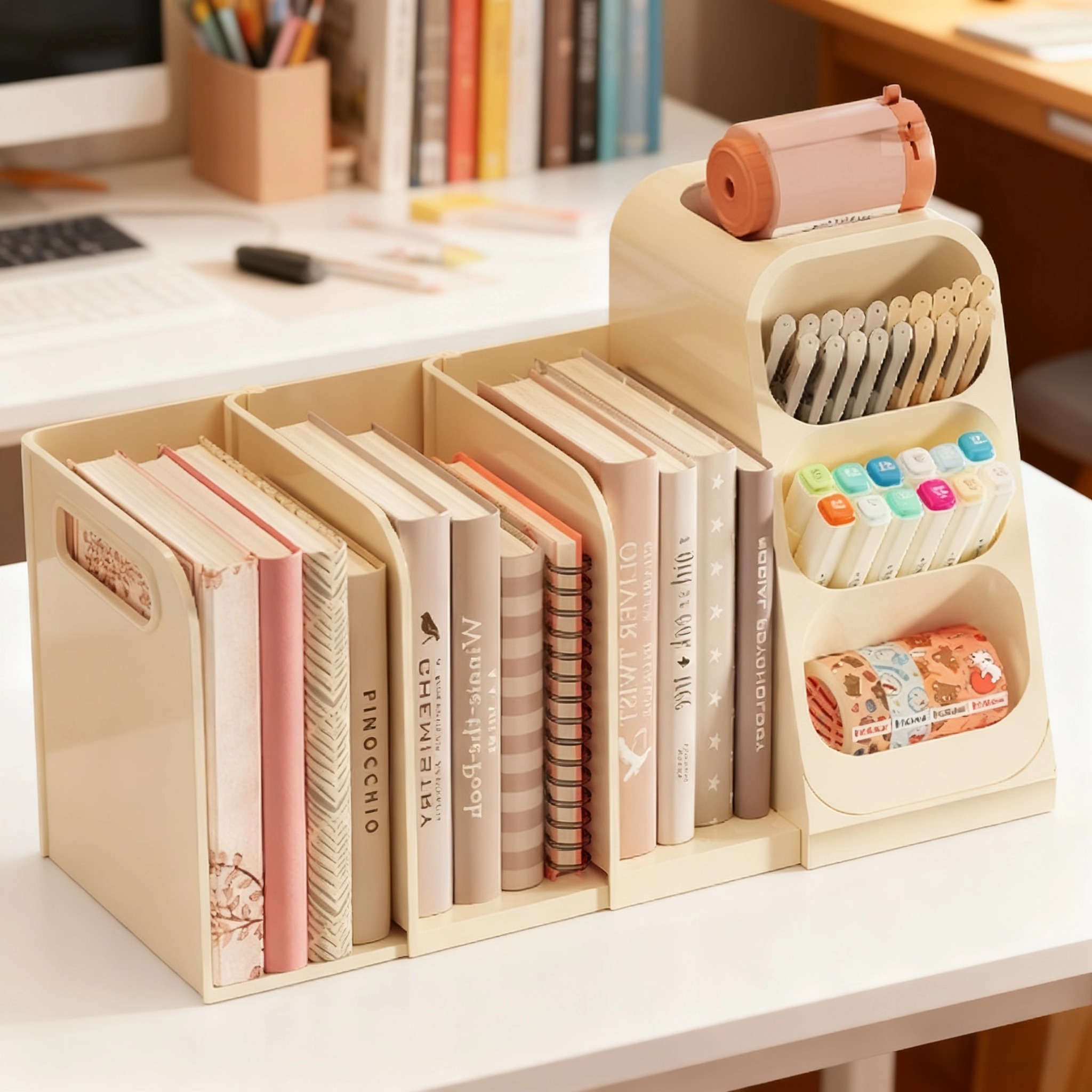 伸缩小书架桌面整理置物架学生