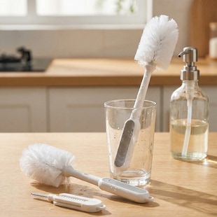 三合一杯刷清洁刷长柄刷子清洗刷保温杯盖清洁杯子专用柔软刷头