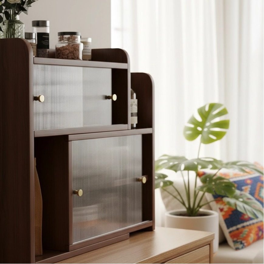 桌面置物架餐边柜茶杯架杯子收纳柜桌上小书柜咖啡杯台面储物柜子,收纳整理,收纳柜,淘宝优惠券,粉丝福利购,淘宝优惠卷