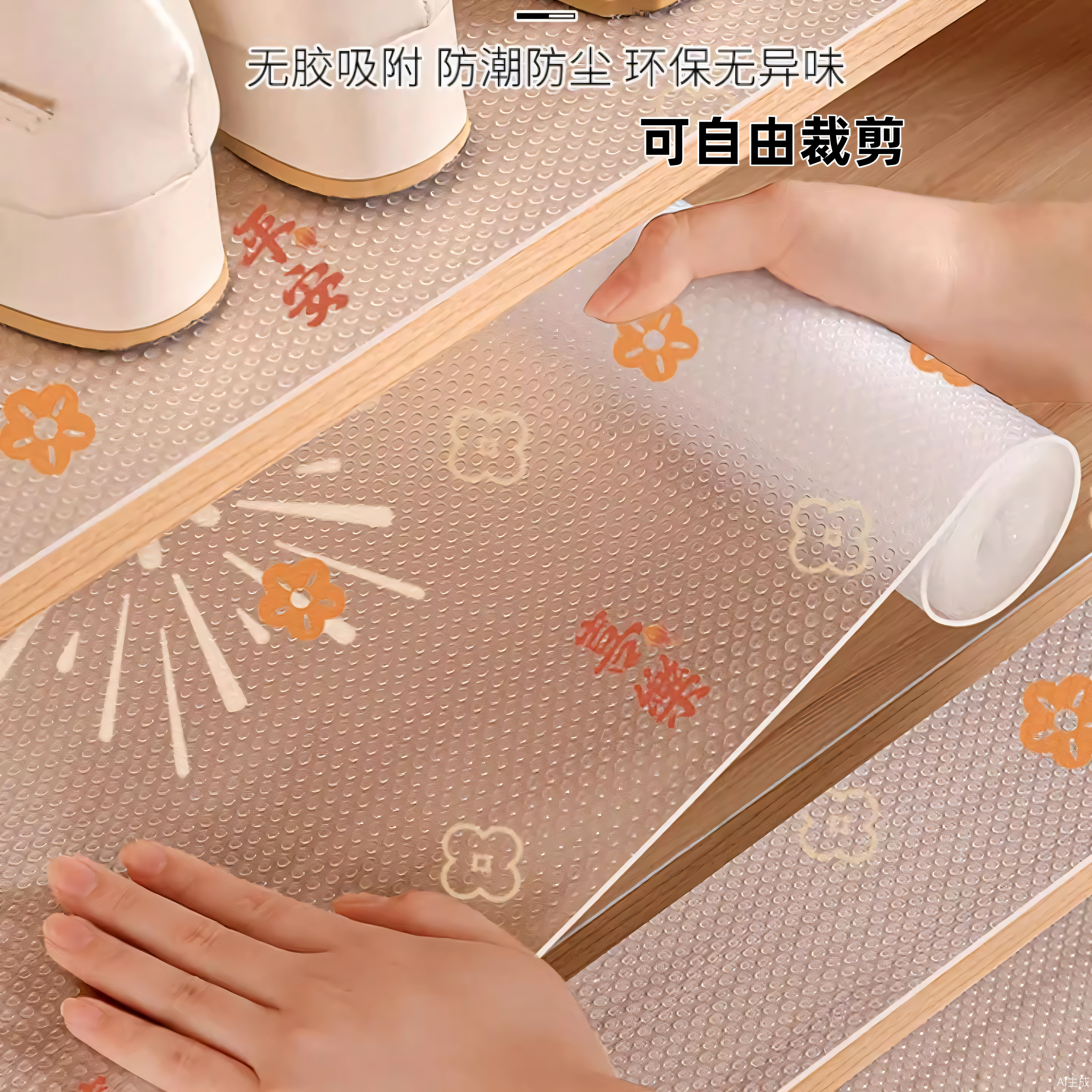 简约鞋柜防水防尘垫子高级感