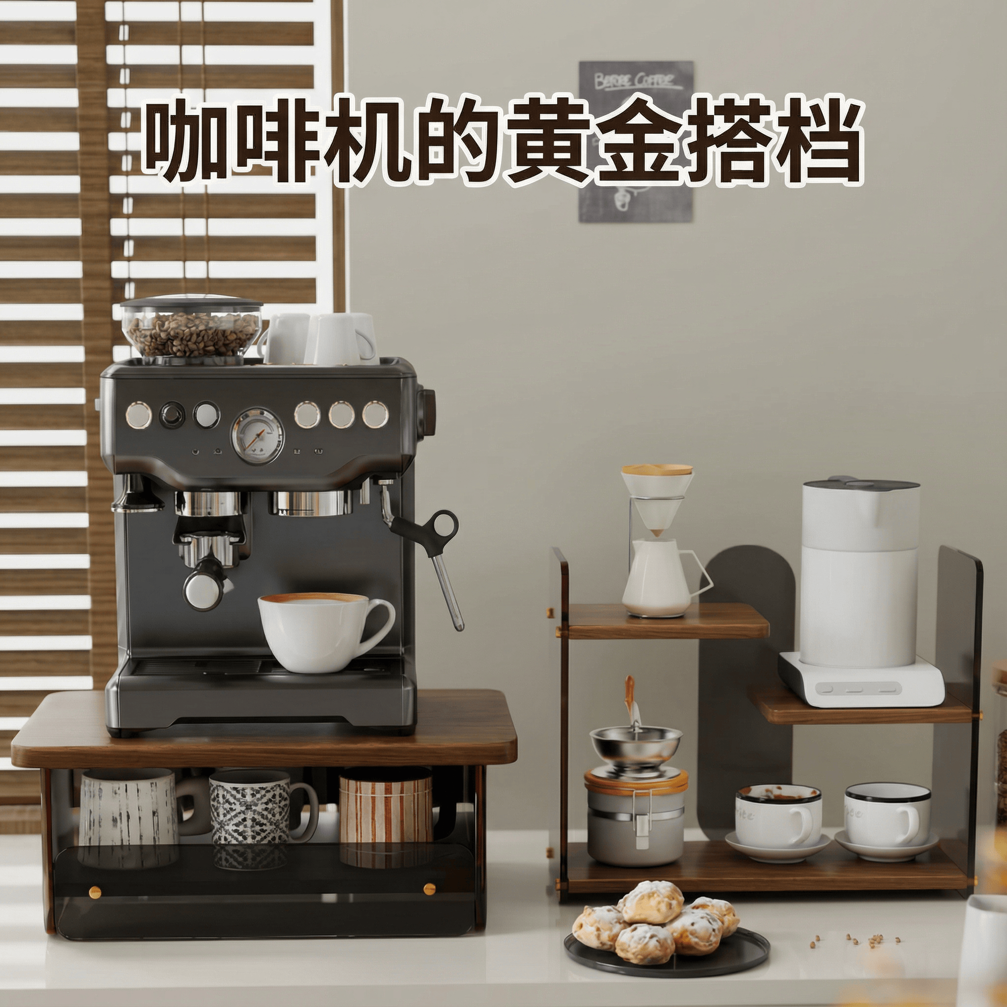 亚克力桌面置物架咖啡机收纳餐桌杯架子布置台面上摆咖啡器具放台,收纳整理,整理架/置物架/收纳架,淘宝优惠券,粉丝福利购,淘宝优惠卷