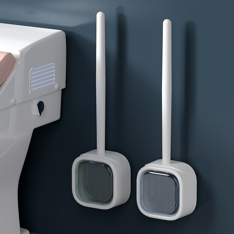 居家家长柄壁挂马桶刷