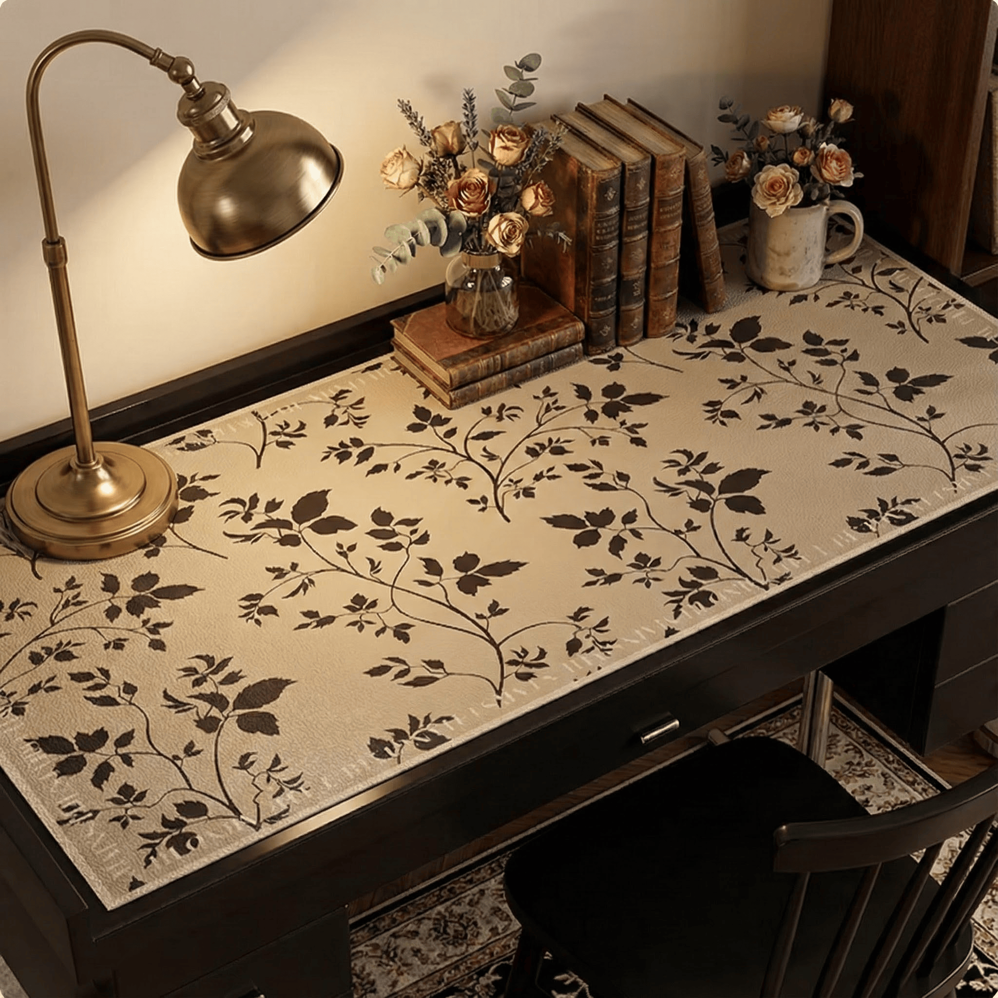 梳妆台桌垫化妆轻奢高级感复古台桌面垫免洗防水餐桌布书桌保护垫,居家布艺,办公桌垫,淘宝优惠券,粉丝福利购,淘宝优惠卷