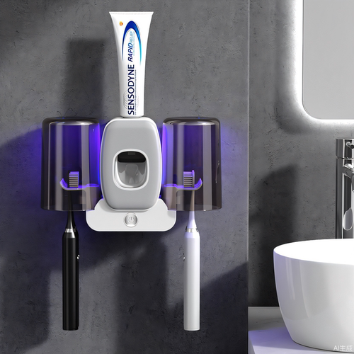 牙刷架紫外线杀菌免打孔智能牙刷