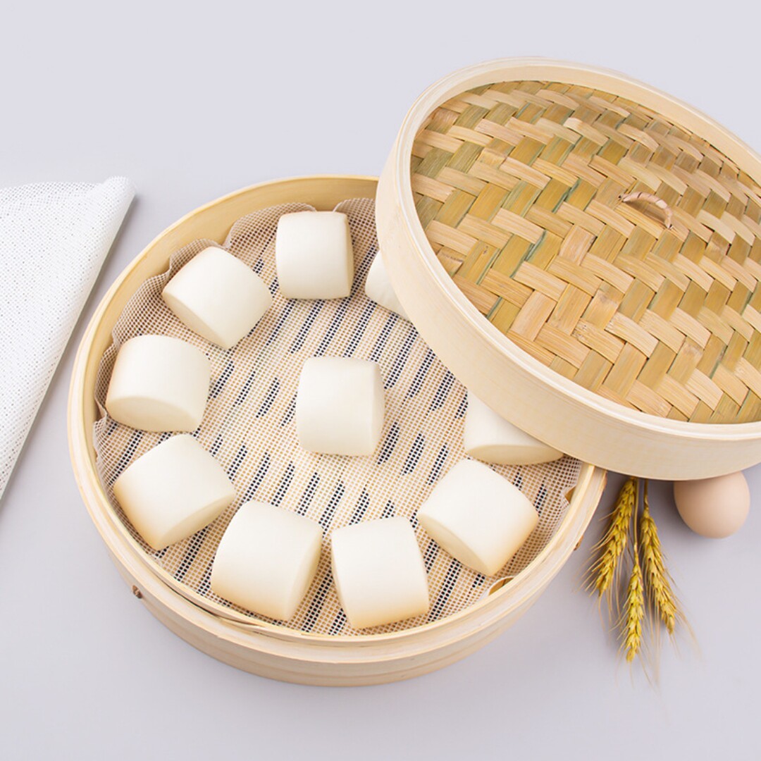 新款家用硅胶蒸笼垫厨房蒸包子垫子圆形食品级不粘蒸笼布蒸馒头布