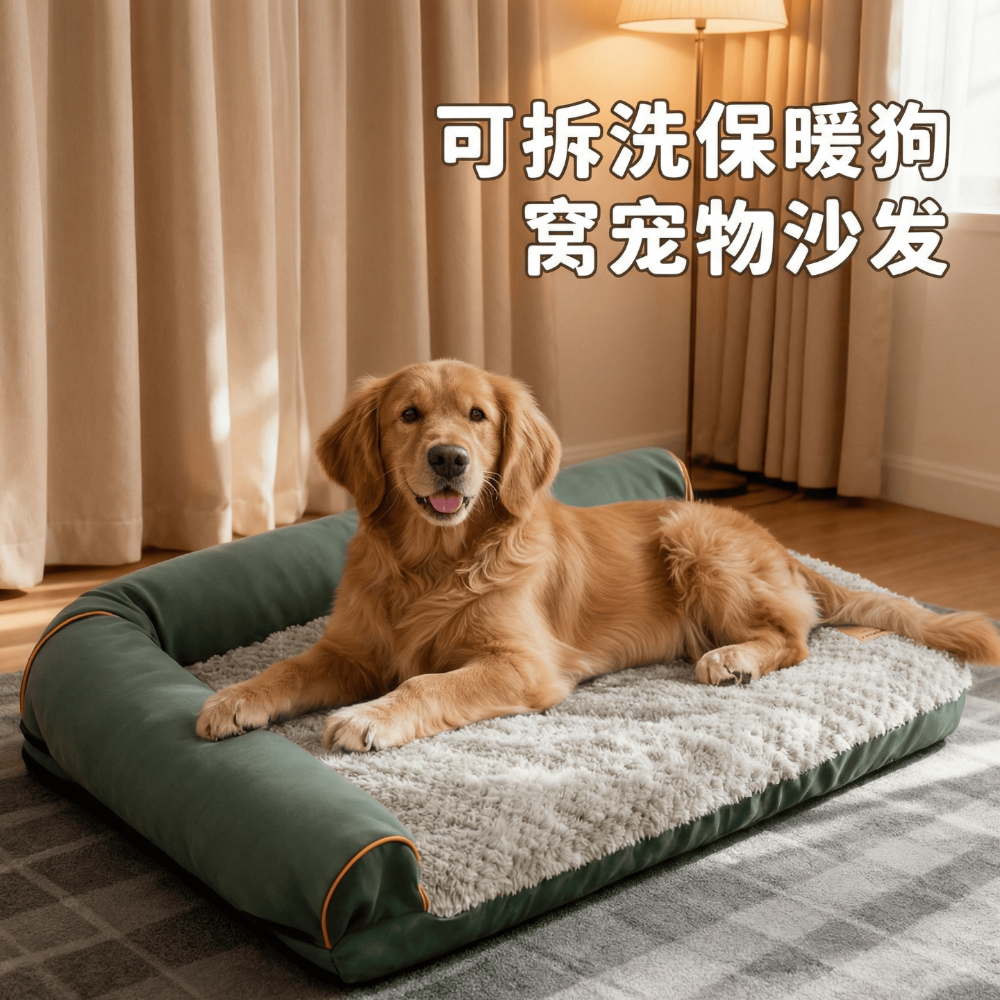 宠物沙发防水记忆棉中大型犬狗床超大号一体猫窝可拆洗保暖狗窝猫