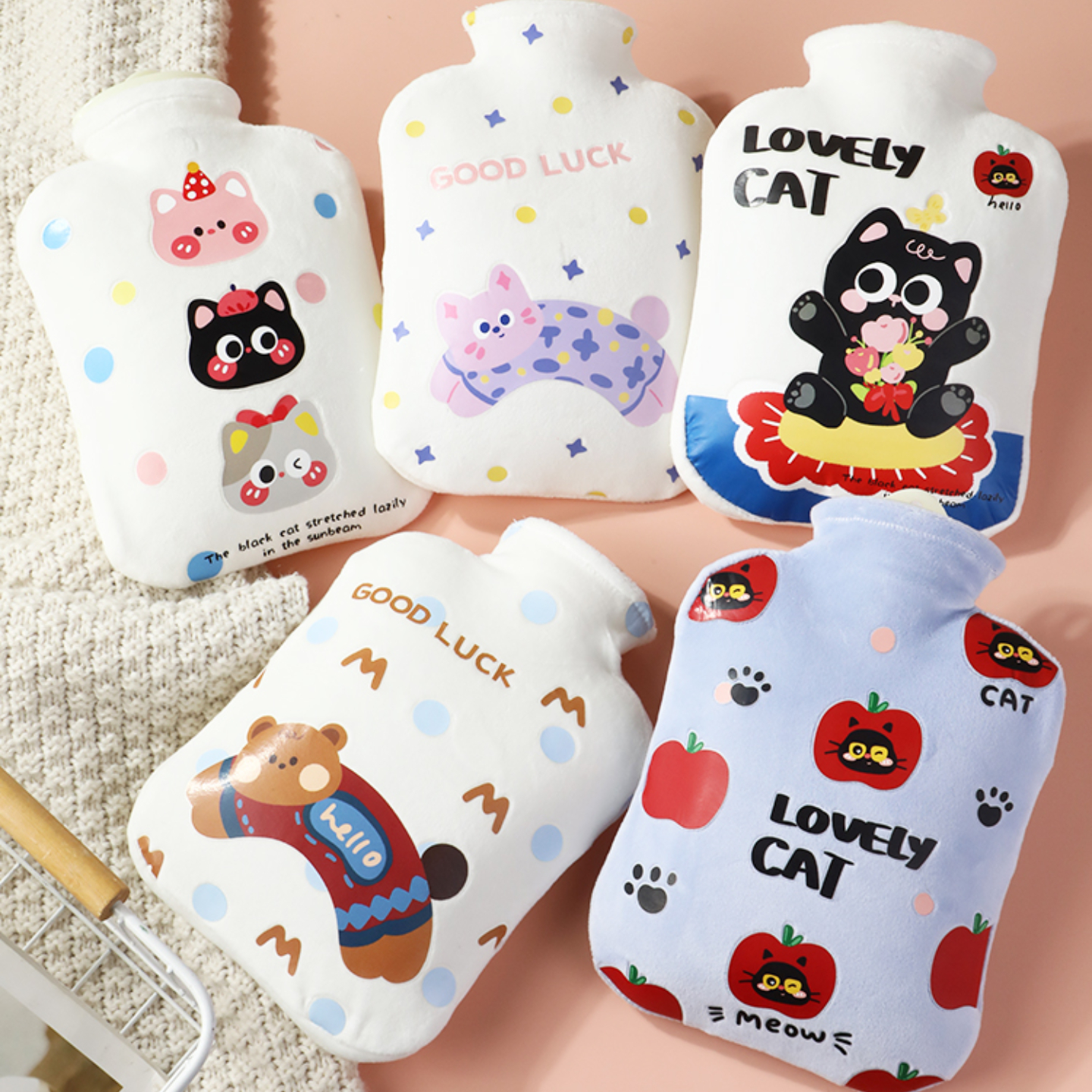 秋冬【大号热水袋】加厚热敷暖手