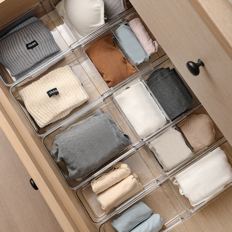 抽屉分隔收纳盒透明可伸缩内置整理盒化妆品口红厨房餐具分格板,收纳整理,桌面收纳盒,淘宝优惠券,粉丝福利购,淘宝优惠卷