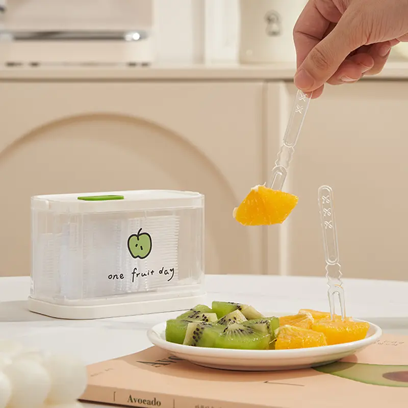 【按压式】水果叉一次性食品级