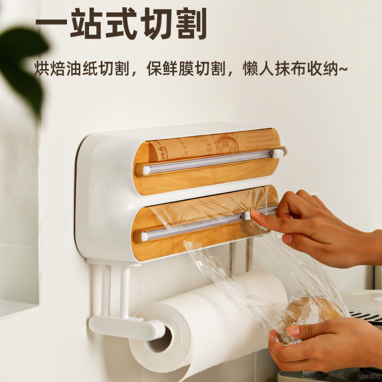 保鲜膜切割器磁吸壁挂式