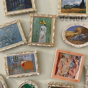green 出口美术馆世界名画小画框艺术冰箱贴磁贴 house