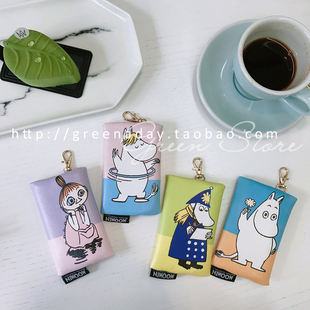 糖果色姆明钥匙扣小方零钱包钥匙扣 house green
