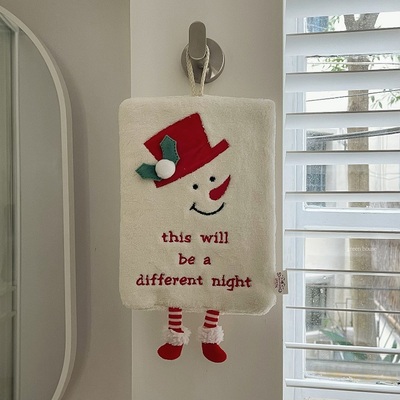 green house * 圣诞氛围加厚可挂立体小脚超强吸水擦手巾