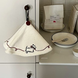 green 可丽饼伞裙小狗猫咪超柔吸水厨房浴室可挂擦手巾 house