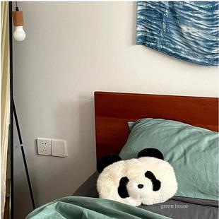 green 竹子熊猫双面毛绒保暖充电冲水热水袋暖手宝 house