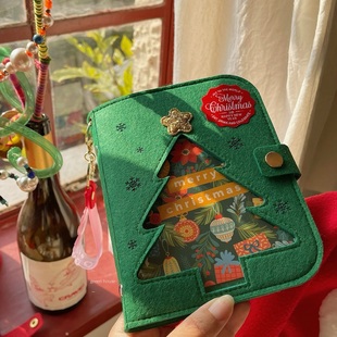 green 圣诞手工毛毡手帐活页本亲子笔记手绘本 house