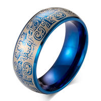 Divine Beast Taotie men's ring, a trendy and stylish single man's index finger tail ring, a retro Chinese-style ring thumbnail 3