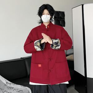 唐装男风古风青年中山装新中式男装毛呢夹克外套潮 NY268P125图片