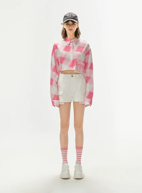 THEA买手店RICHIE MACIE25SS新款格子衬衫女时髦小众设计师款女